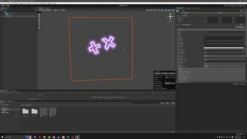 Neon Item Hair pin & Beard