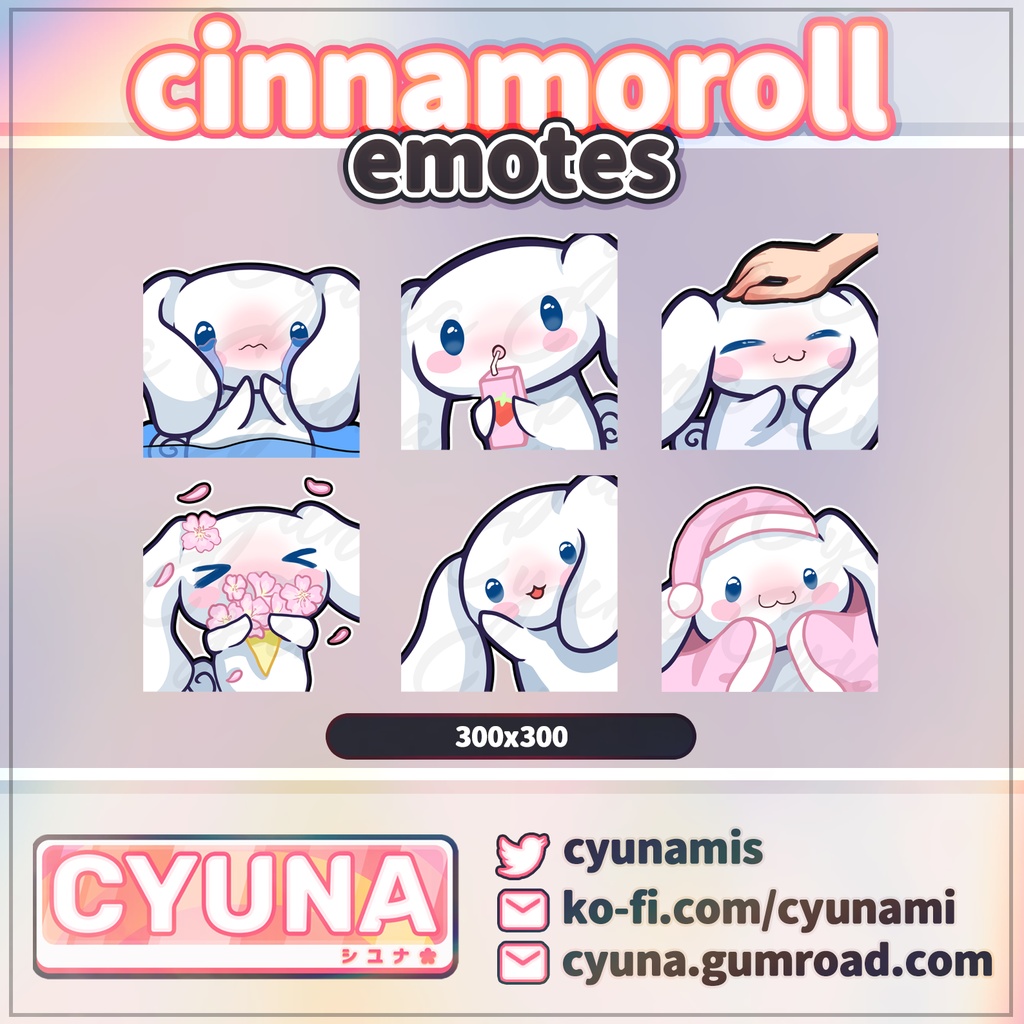 Cinnamoroll (Sanrio) Emotes Pack