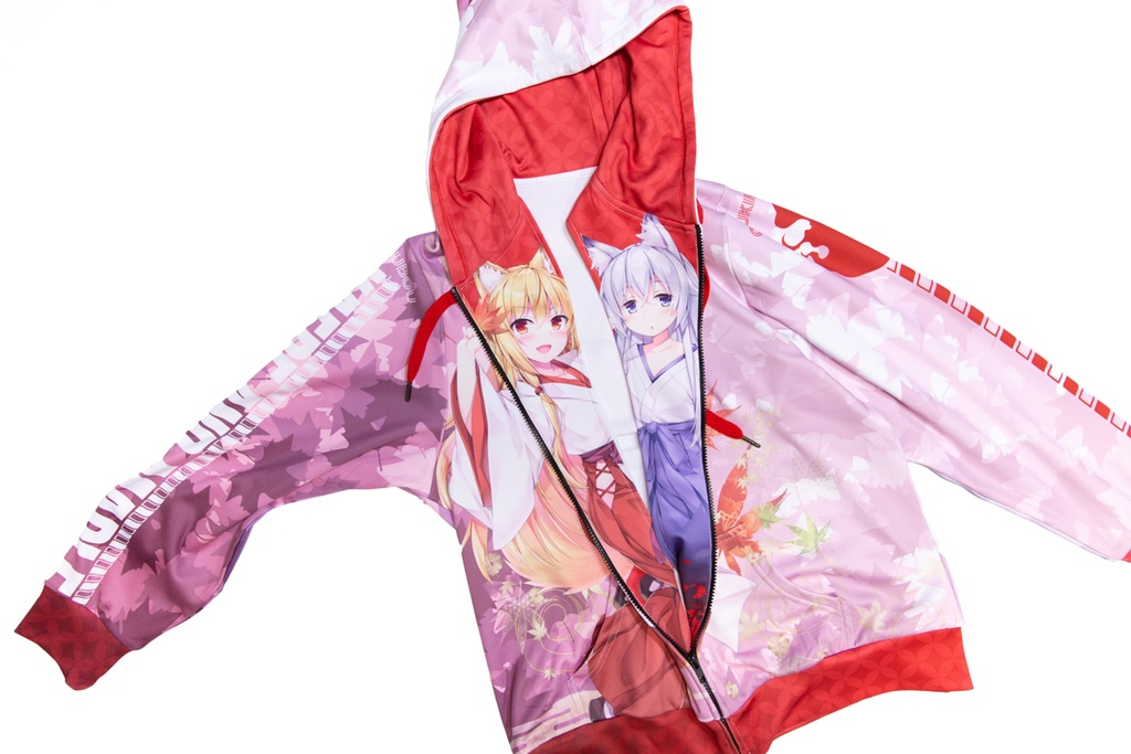 耳付きフルグラフィックパーカー