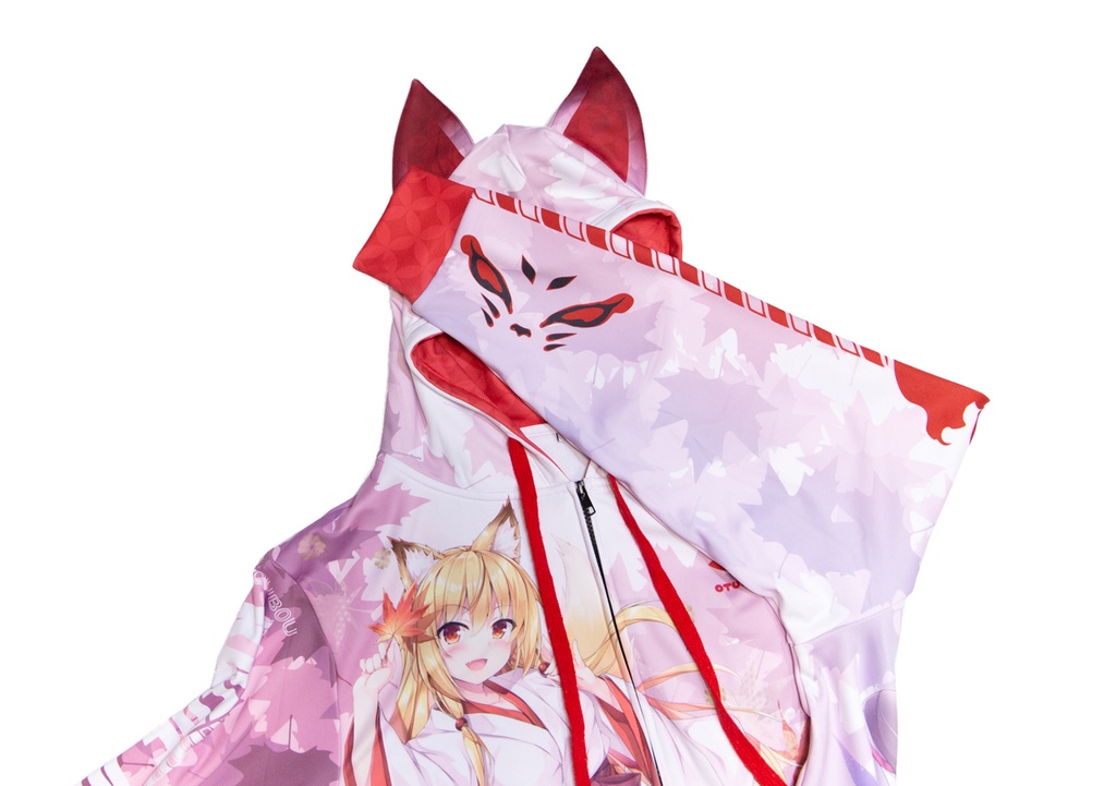 耳付きフルグラフィックパーカー