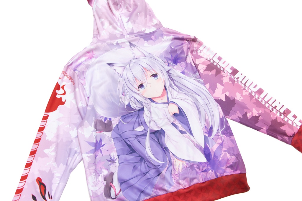 耳付きフルグラフィックパーカー