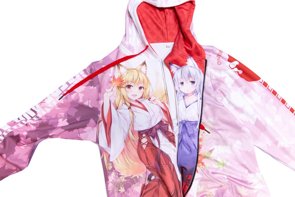 耳付きフルグラフィックパーカー