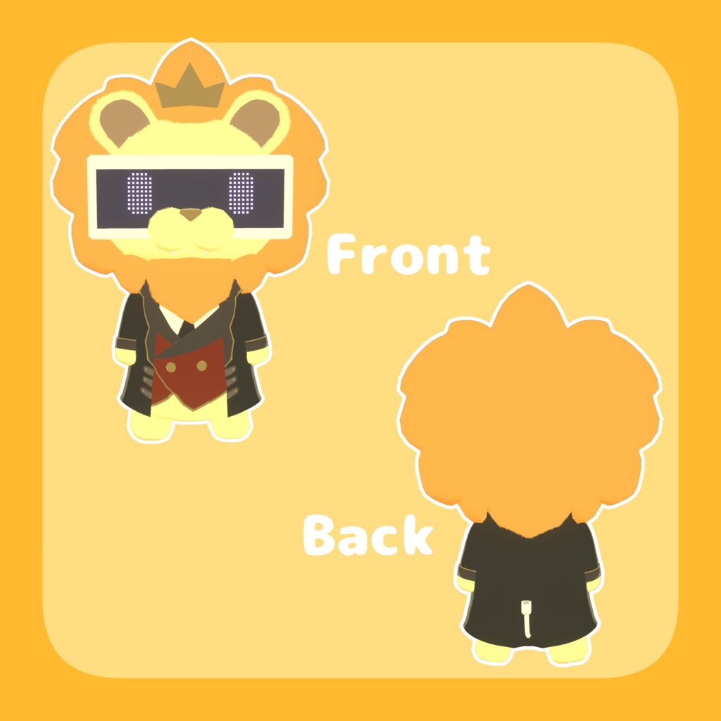 【VRChat対応アバター】HMDライオンのレオナルド