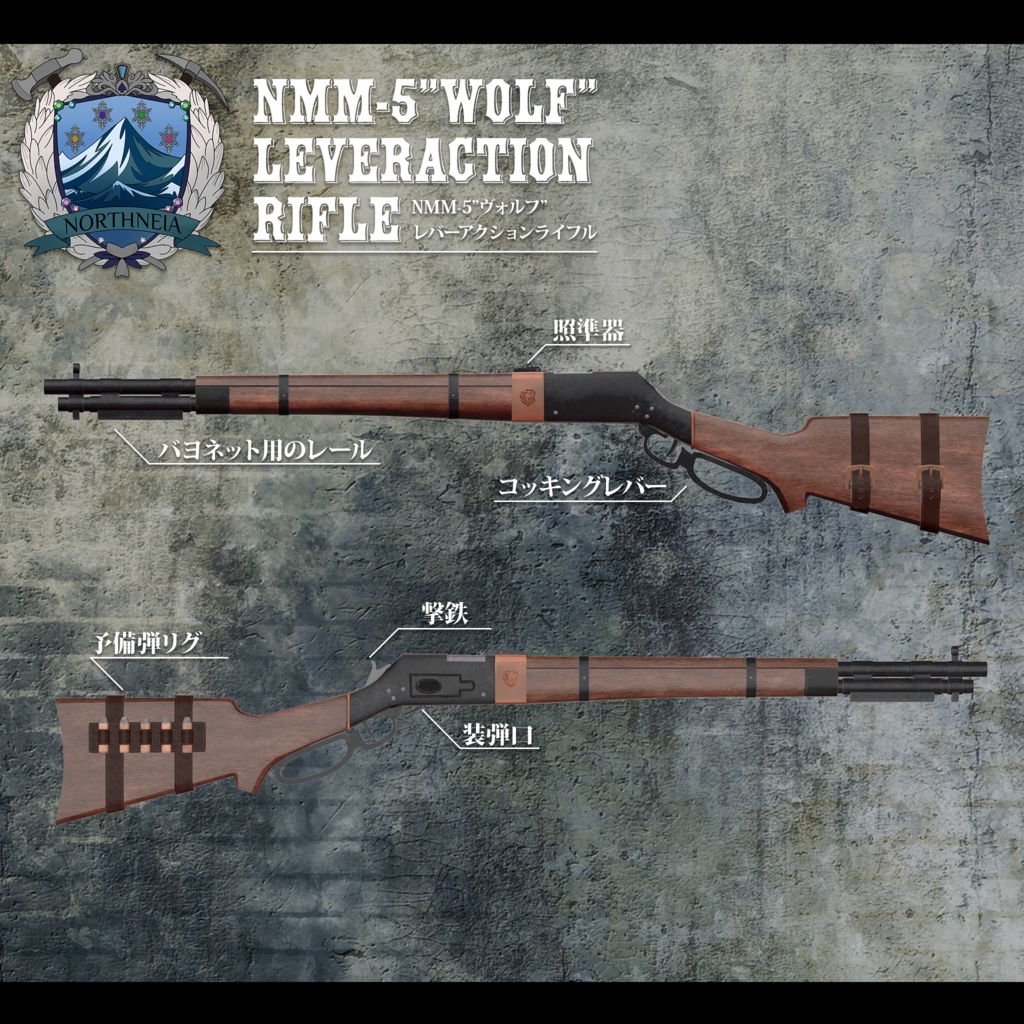 【3Dモデル】連合王国軍標準装備「NMM-5”Wolf”」