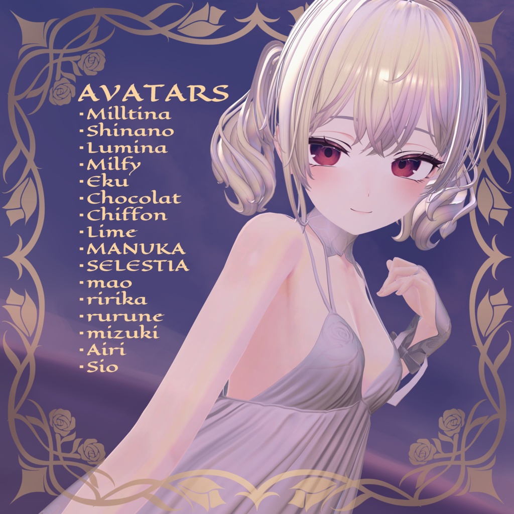 【16-Avatars】☆発売記念セール開催中☆Ohanyo Noire Lingerie-おはにょノワールランジェリー【しなのショコラミルティナエクルミナ対応】