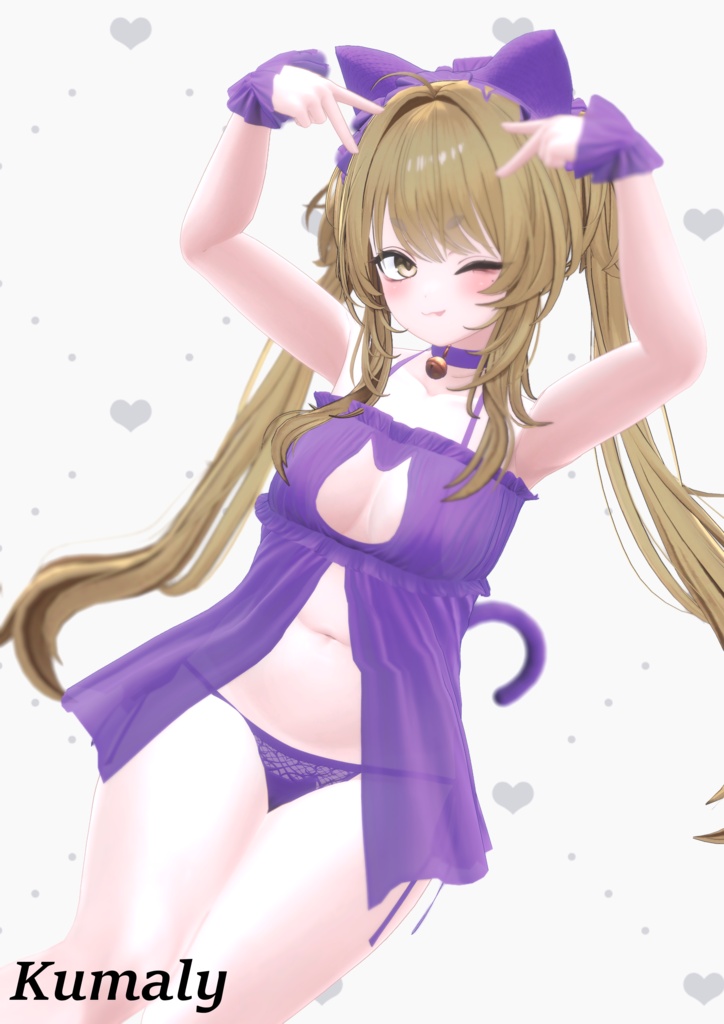 【21-Avatars】StrayNeko Lingerie-迷い猫ランジェリー【しなの輝夜ラムネまよ対応】