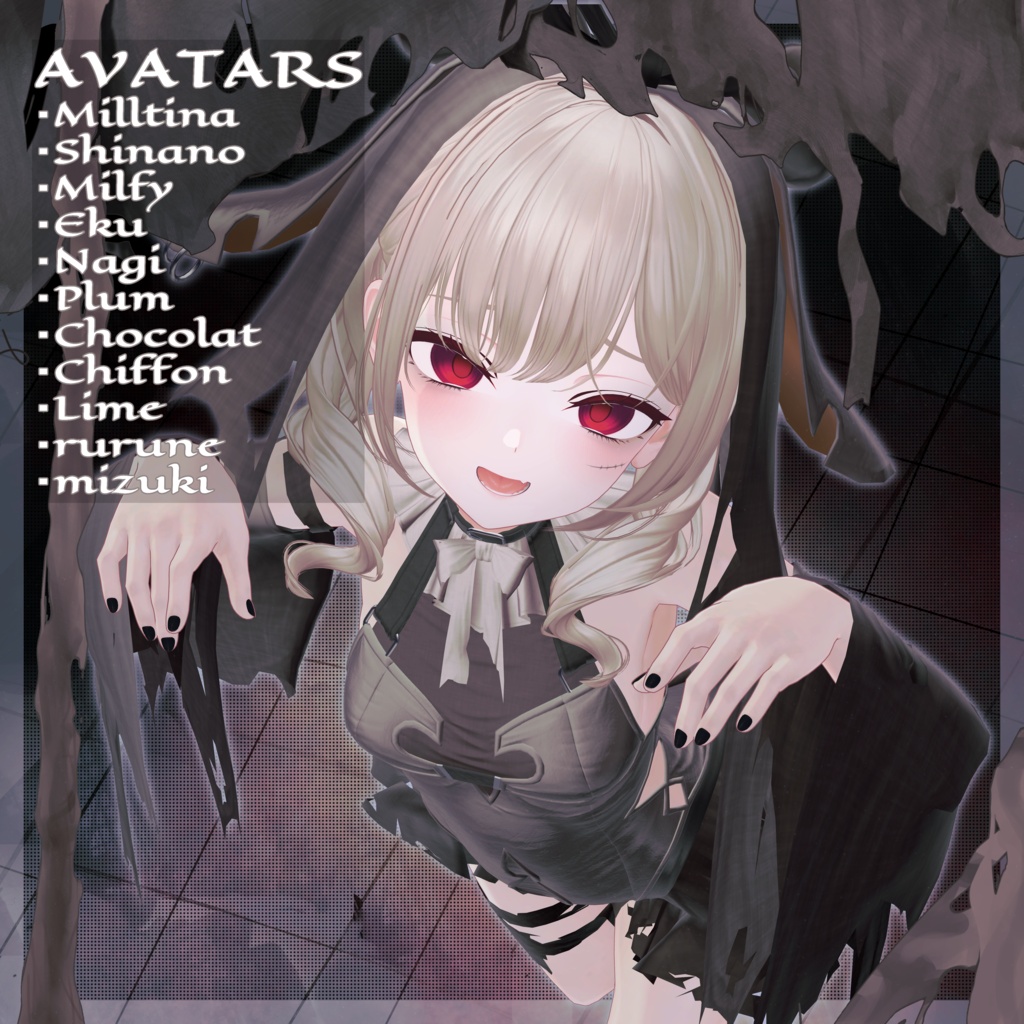 ☆発売記念セール開催中☆【12-Avatars】Sleepy Creepy Bunny-ぽやこわバニー【しなの輝夜ミルフィエク対応】
