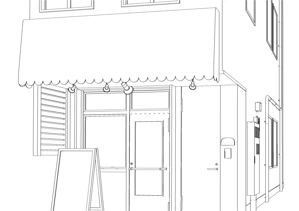 【3D素材】繁華街ビル02【.fbx】