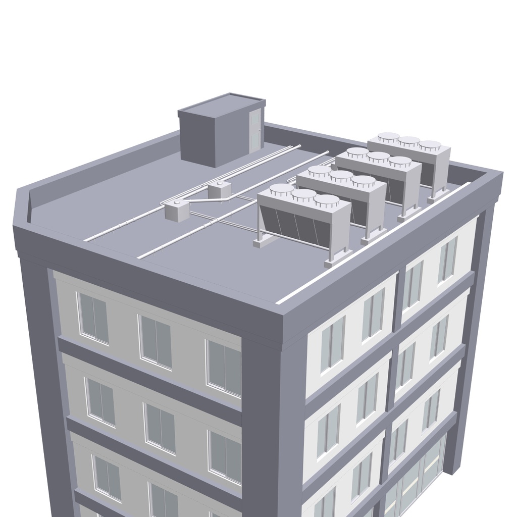 【3D素材】雑居ビル01【.fbx】