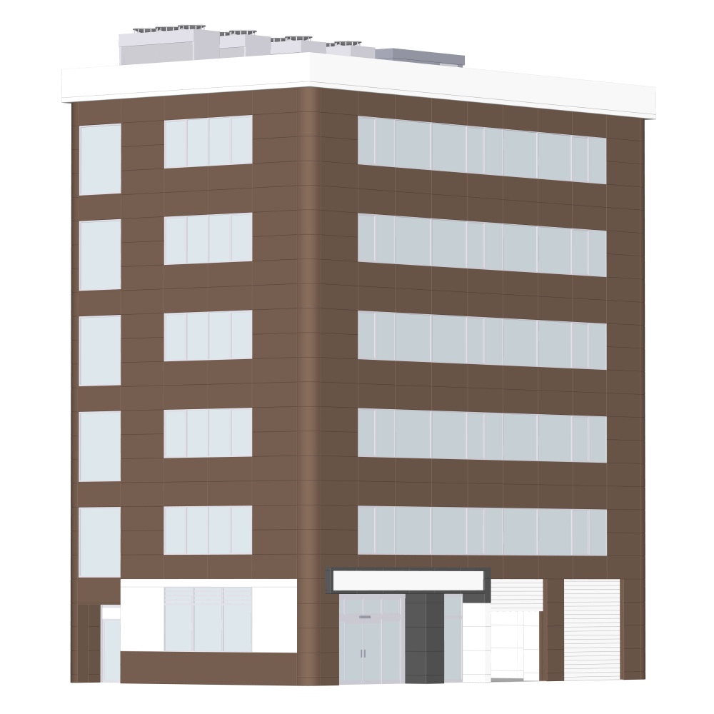 【3D素材】雑居ビル02【.fbx】