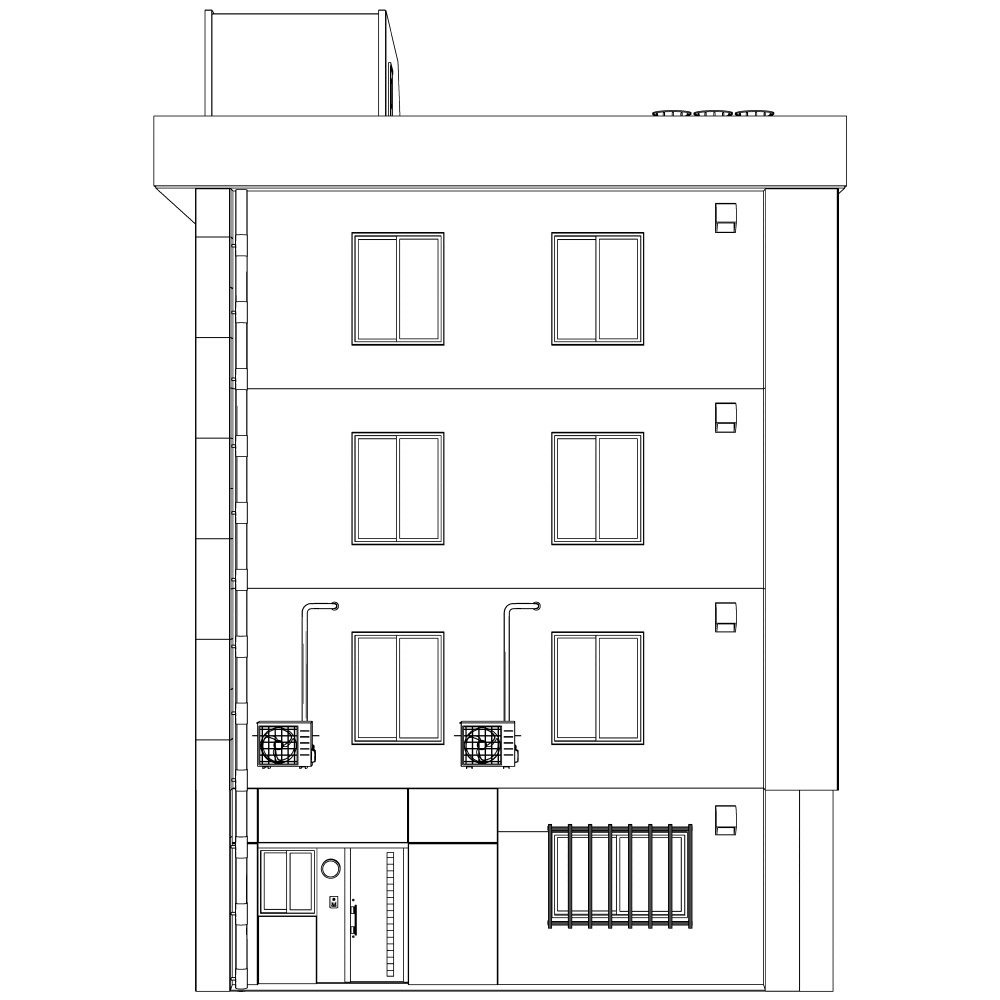 【3D素材】雑居ビル03【.fbx】