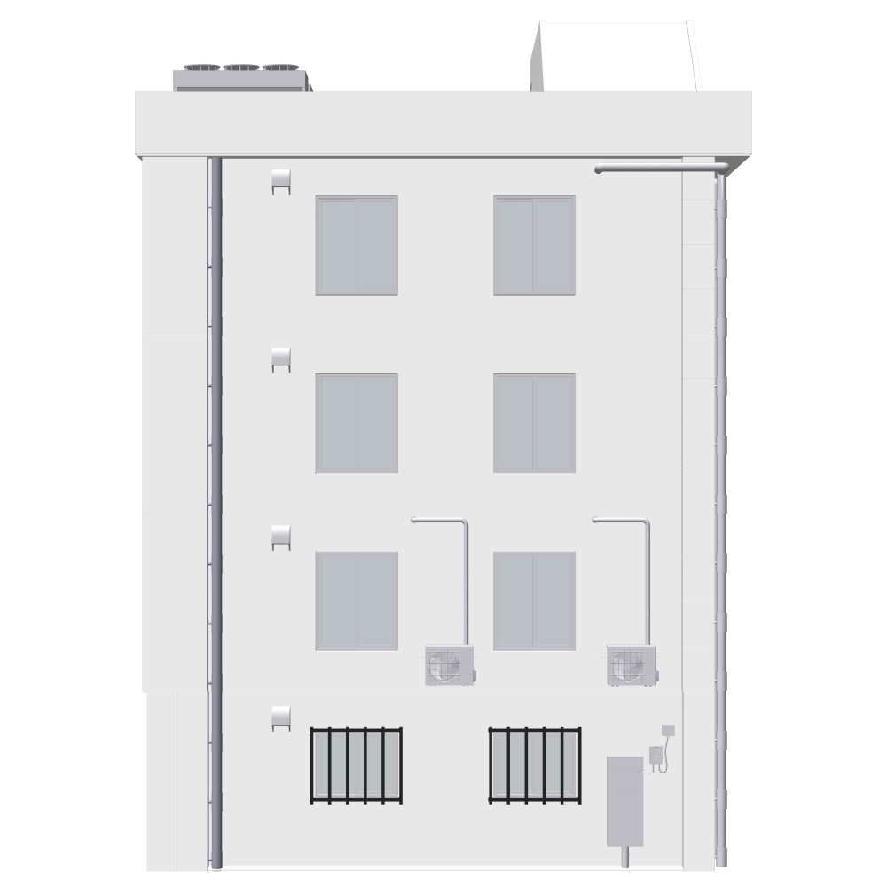 【3D素材】雑居ビル03【.fbx】