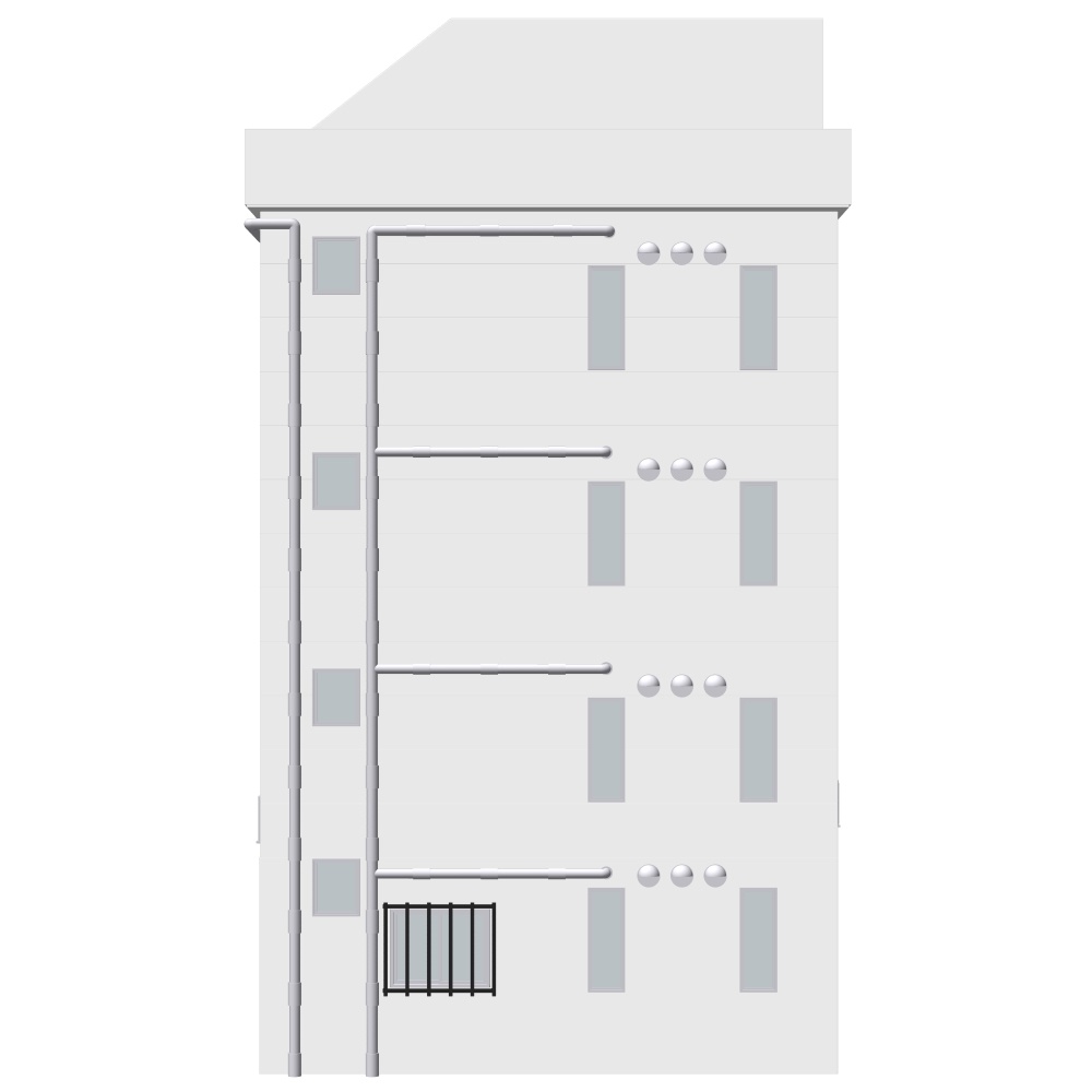 【3D素材】雑居ビル03【.fbx】