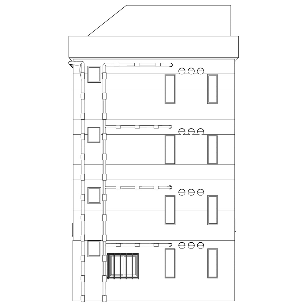 【3D素材】雑居ビル03【.fbx】