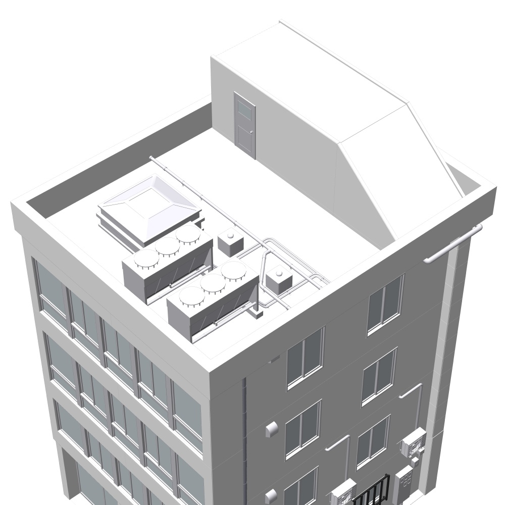 【3D素材】雑居ビル03【.fbx】