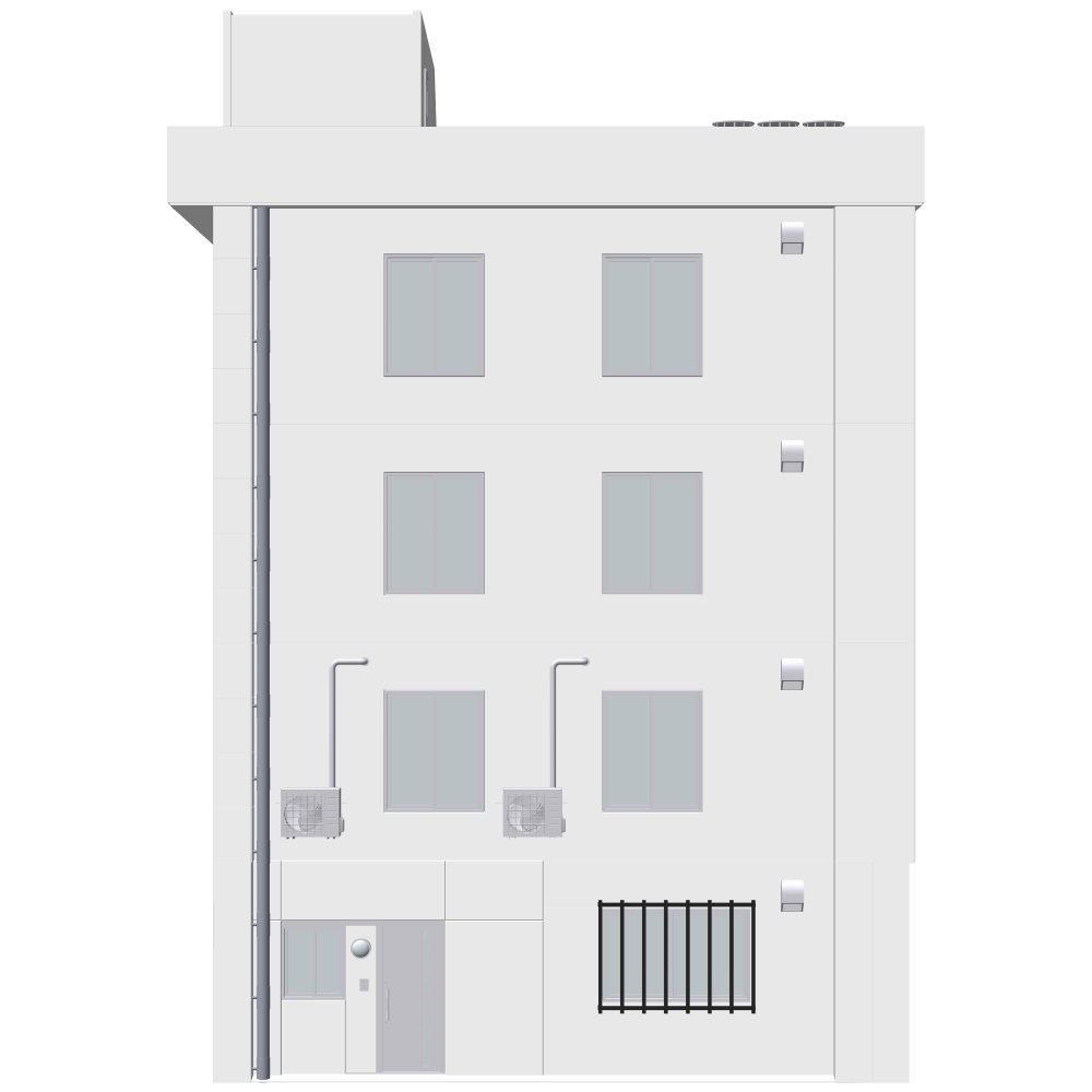 【3D素材】雑居ビル03【.fbx】
