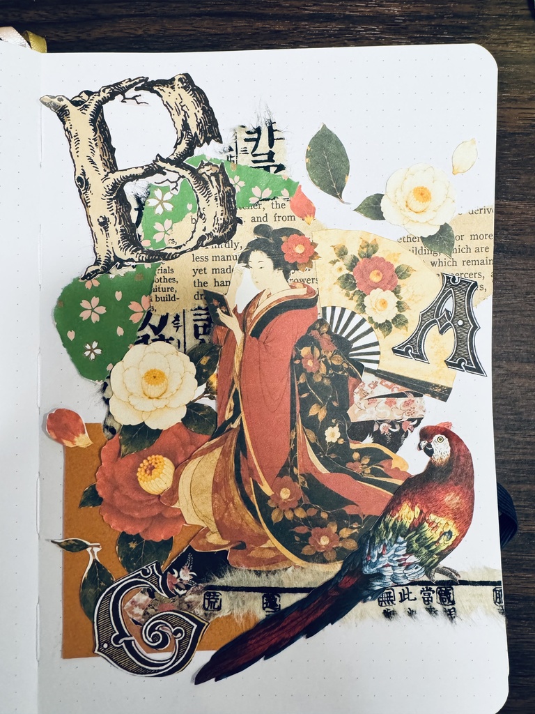 椿美人 〜浮世絵〜 コラージュ素材