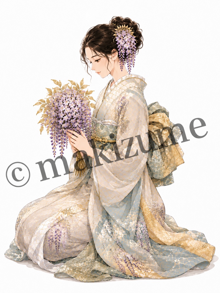 藤美人 〜現代和装〜 コラージュ素材