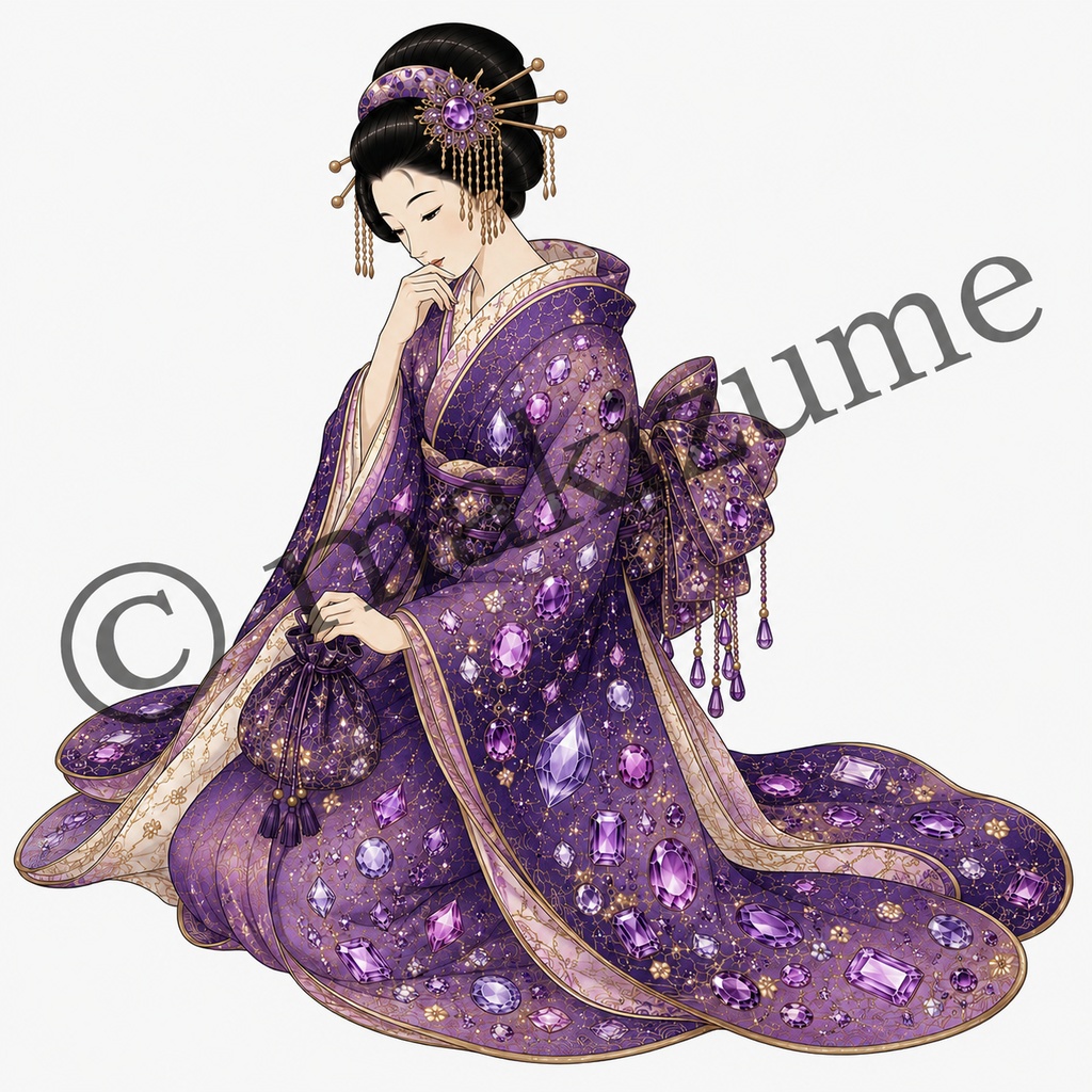 宝石美人 〜浮世絵〜 コラージュ素材