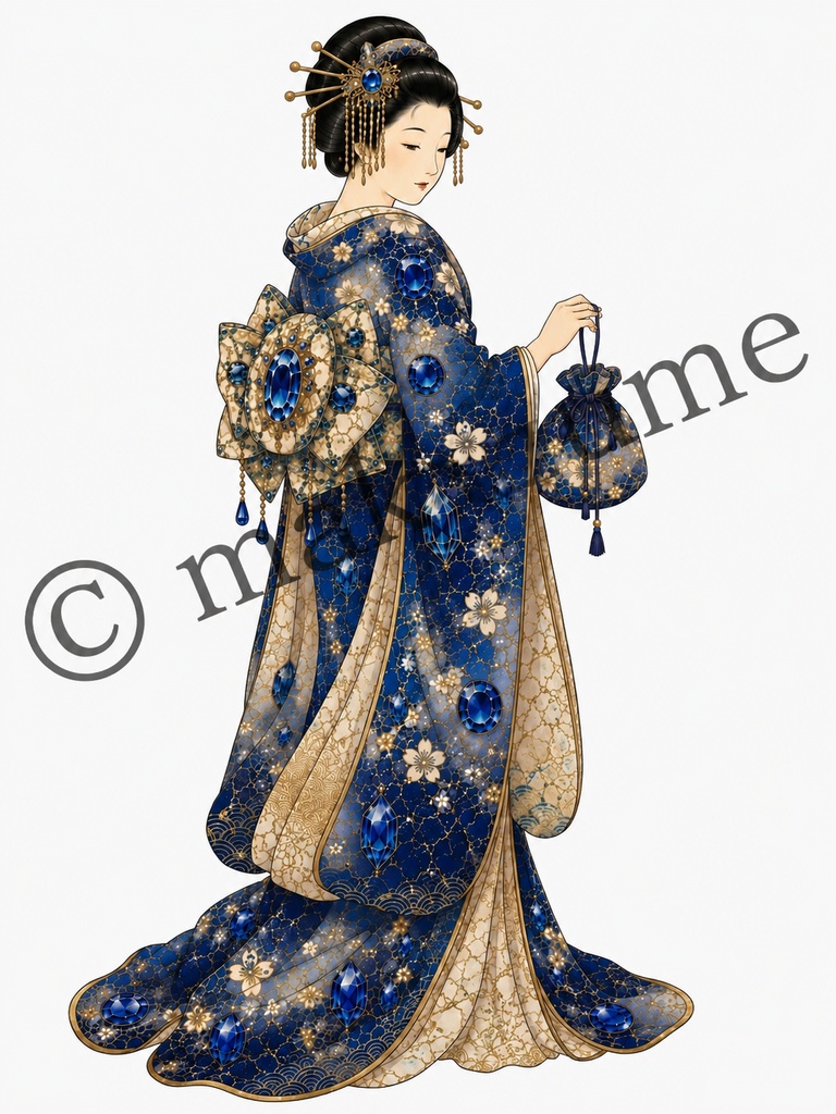 宝石美人 〜浮世絵〜 コラージュ素材