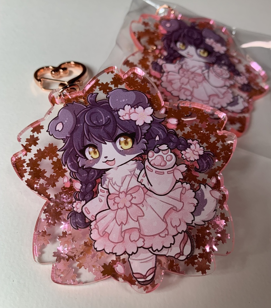【桜フレークアクリルキーホルダー】桜巫女コトリタ🌸