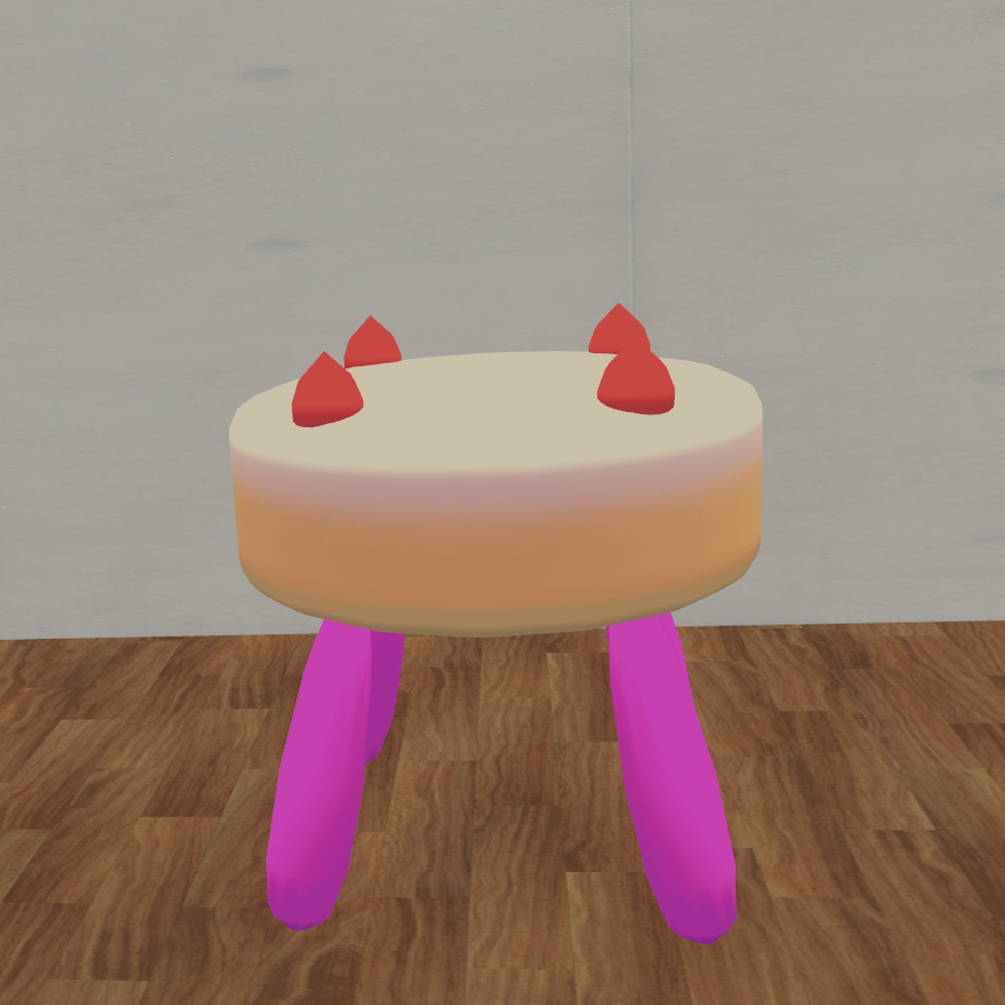 無料【VRC想定アバター】4足歩行ケーキ (VRchat)
