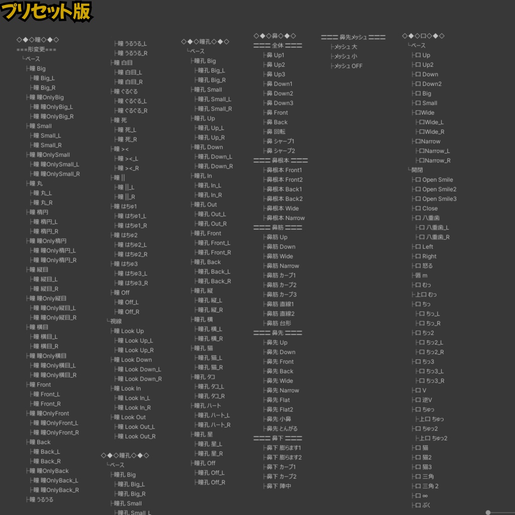 ADDHARD-Rurune Shapekey 『 ルルネ追加シェイプキー 』Supported language 日本語