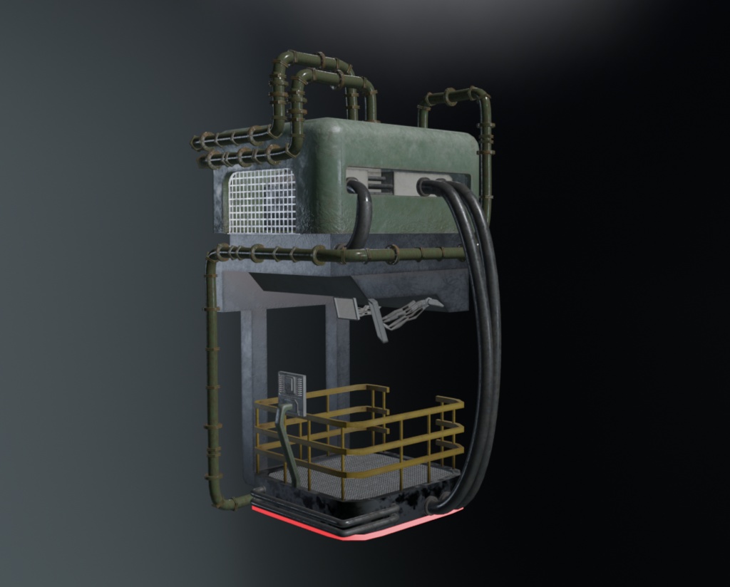 【3Dモデル】Sci-fi_エレベーター Blender4.2