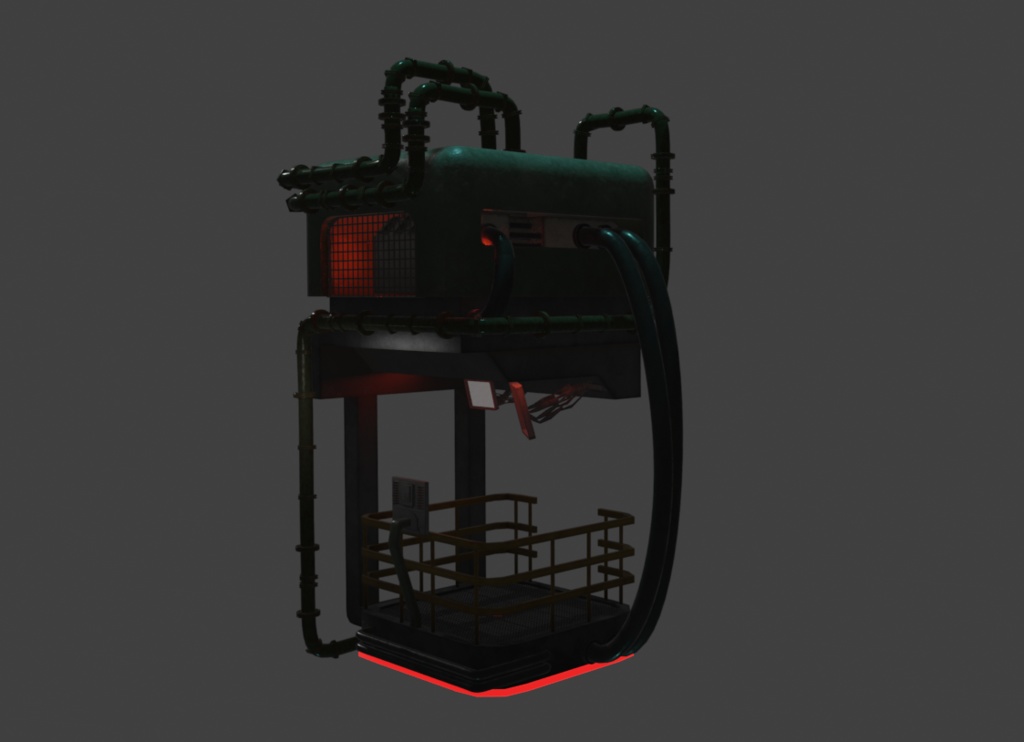 【3Dモデル】Sci-fi_エレベーター Blender4.2