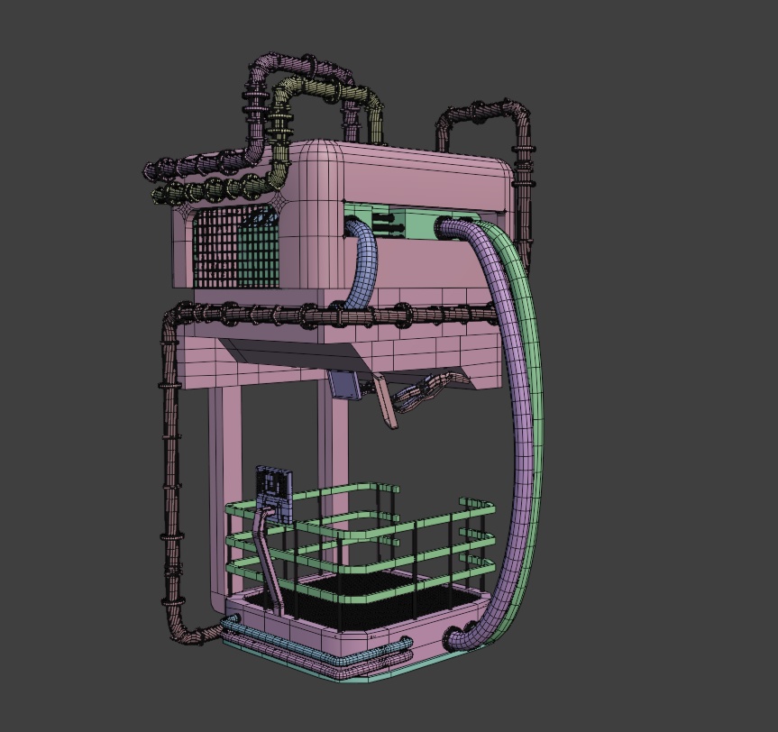 【3Dモデル】Sci-fi_エレベーター Blender4.2