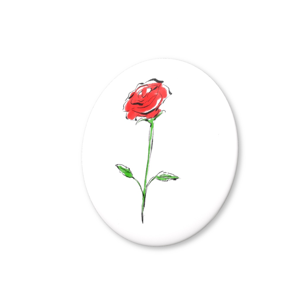 バラの缶バッジ