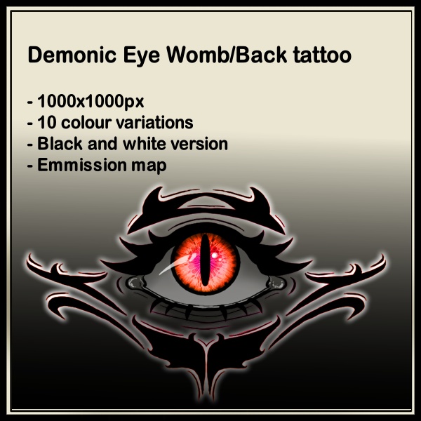 Demonic Eye Womb Tattoo