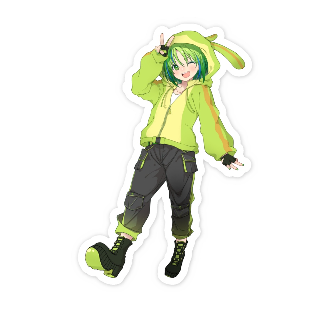 河詩ルイ スマホステッカー