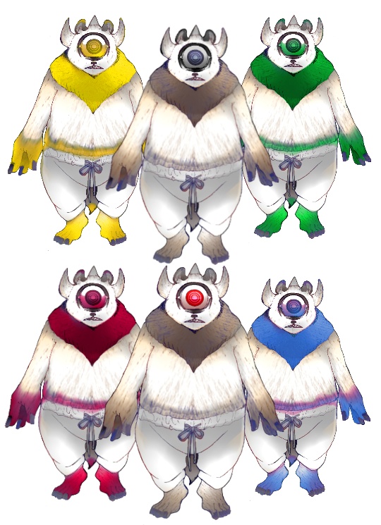 低級妖魔立ち絵カラー・シルエット12