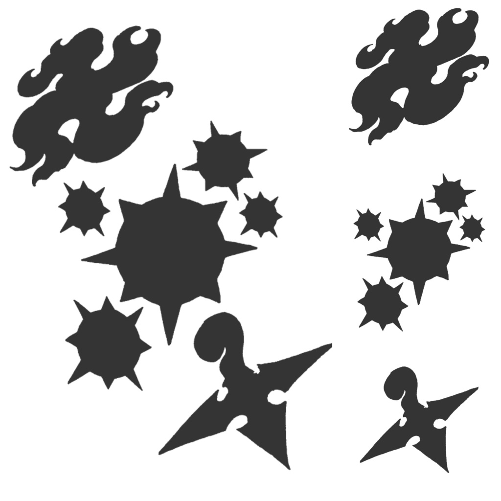 低級妖魔立ち絵14カラー・シルエット