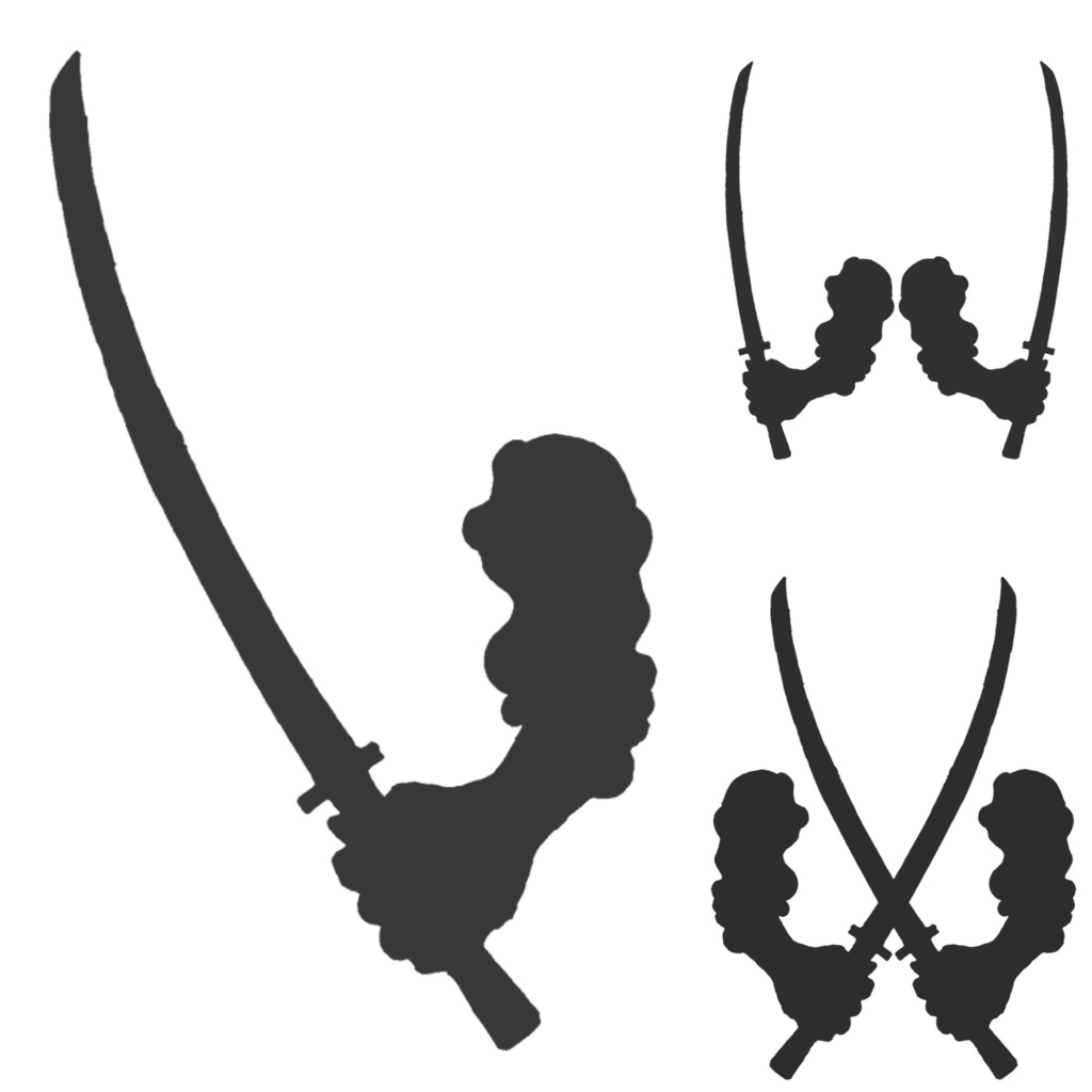 低級妖魔立ち絵14カラー・シルエット