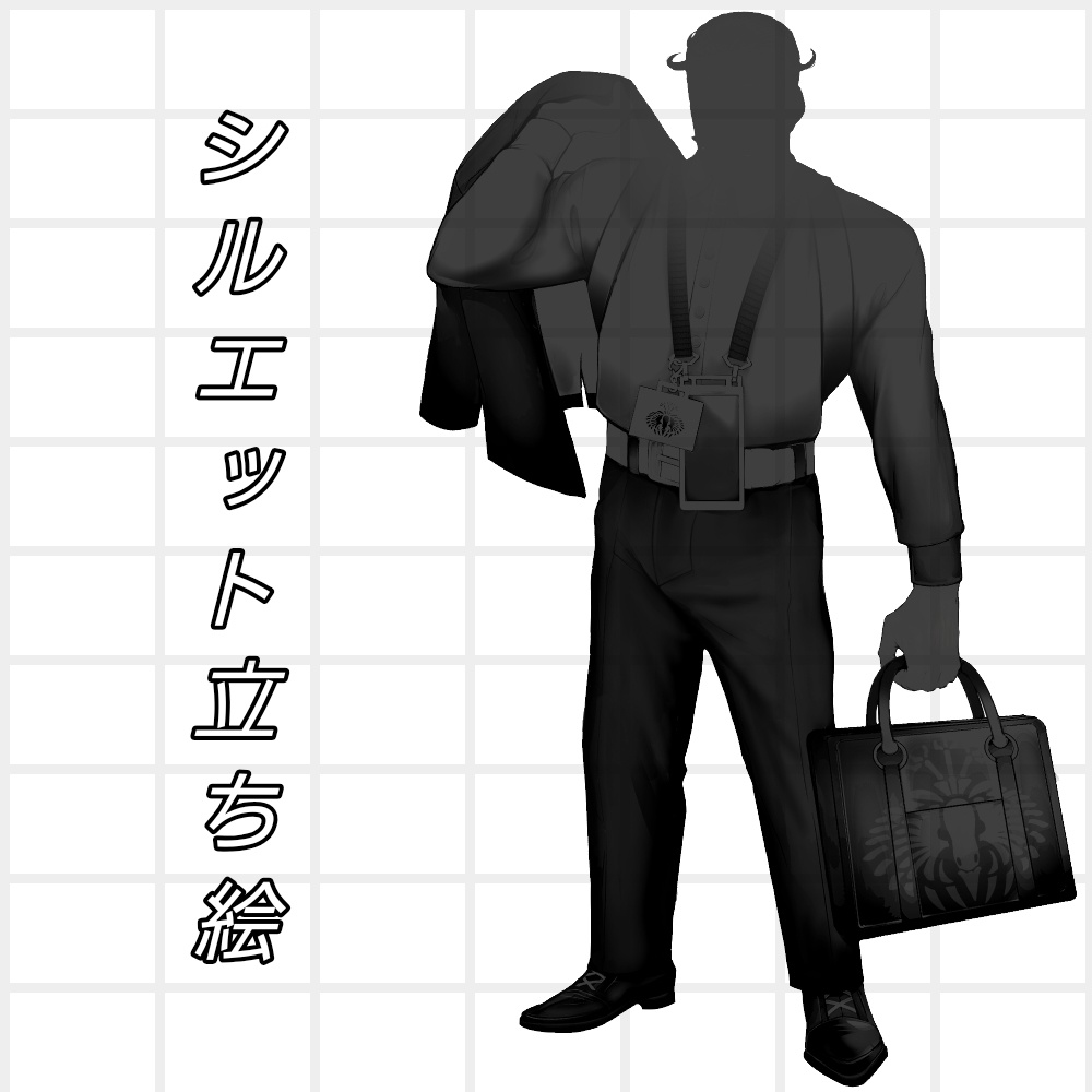 NPC立ち絵(口髭のおっさん)