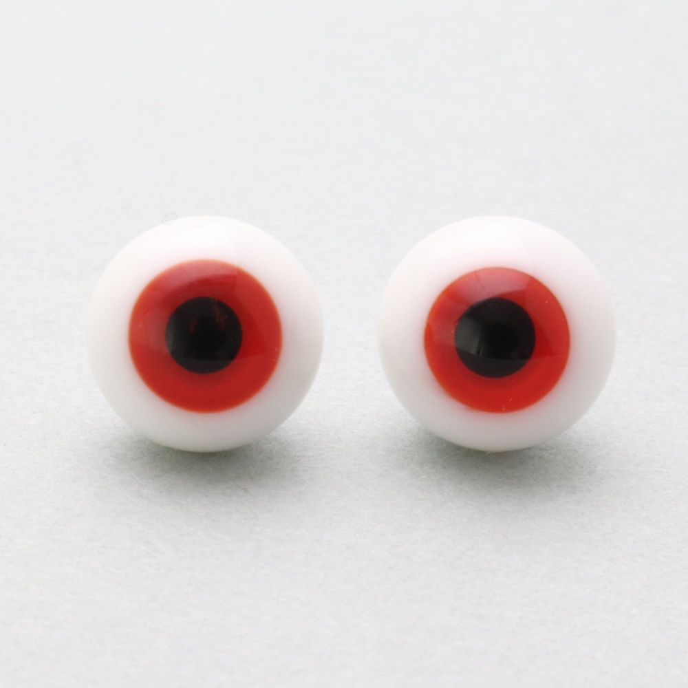 ドール用グラスアイ【HA-28(レッド)】8mm◆ローマウンテン型◆新品◆送料込み