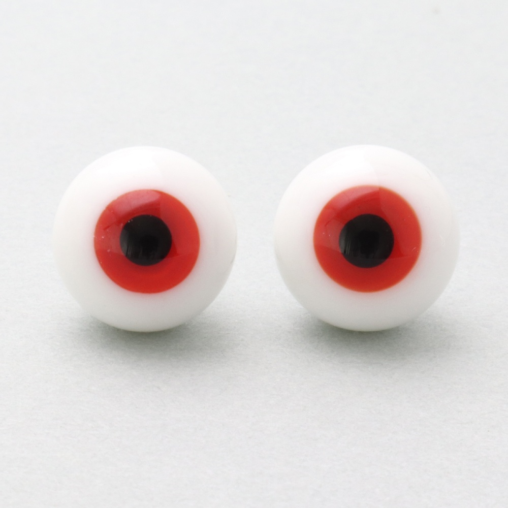 ドール用グラスアイ【HA-28(レッド)】10mm◆ローマウンテン型◆新品◆送料込み
