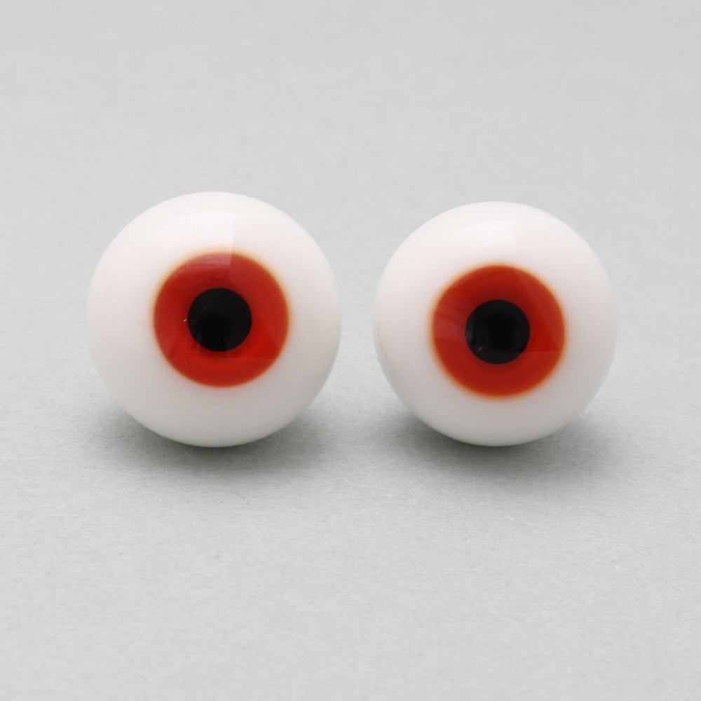 ドール用グラスアイ【HA-28(レッド)】14mm◆ローマウンテン型◆新品◆送料込み
