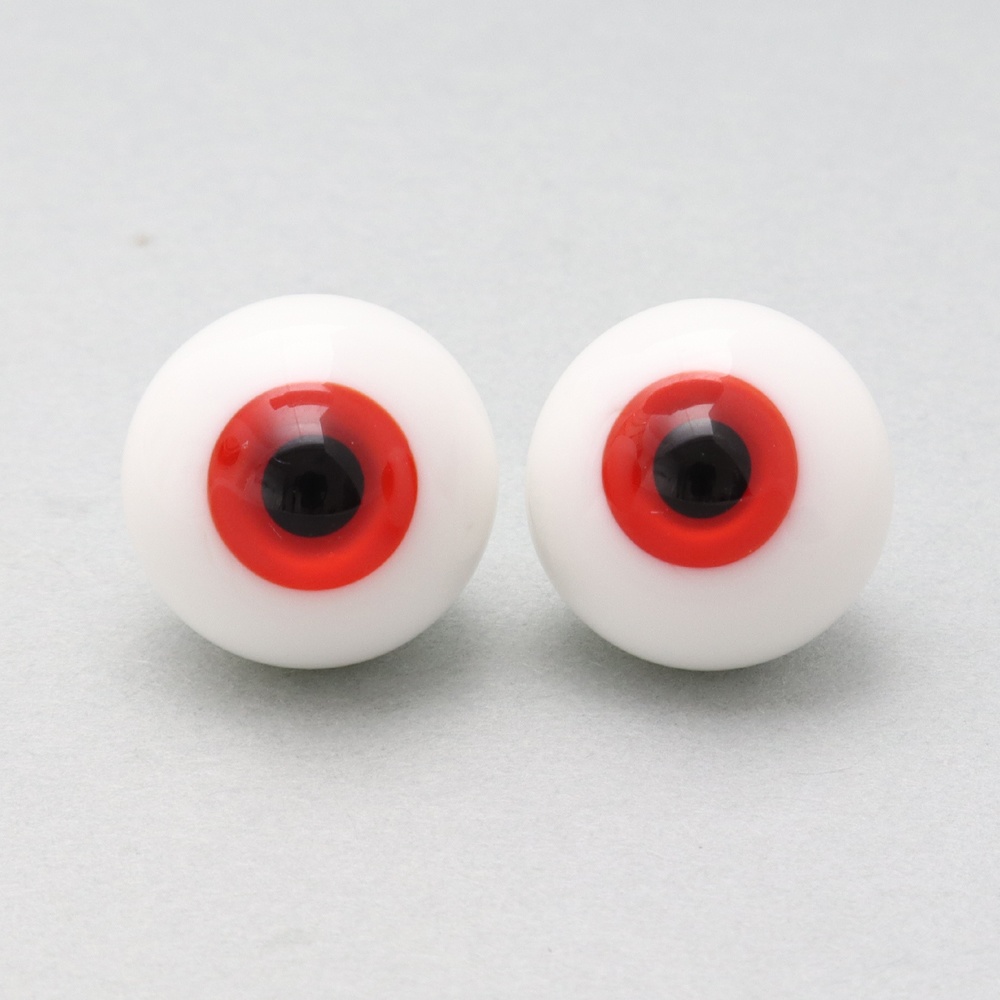 ドール用グラスアイ【HA-28(レッド)】14mm◆ハイマウンテン型◆新品◆送料込み
