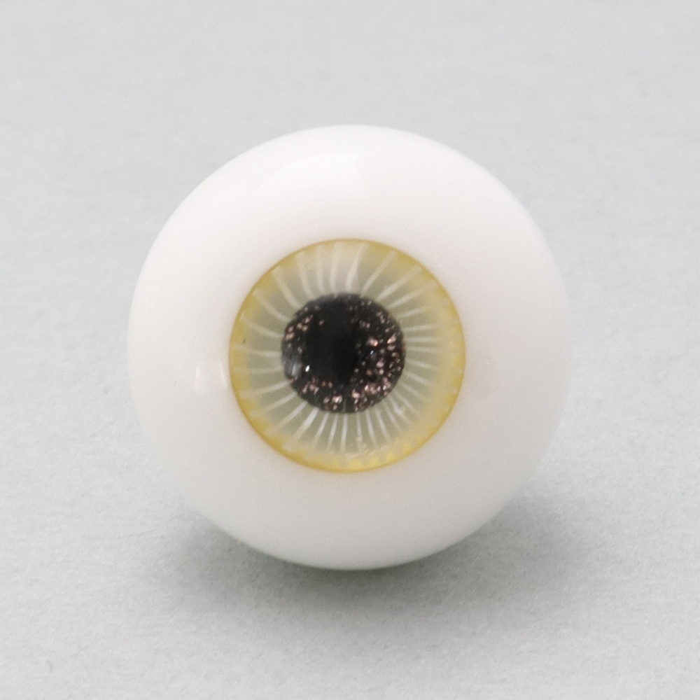ドール用グラスアイ【黒沙L-3】14mm◆ハイマウンテン型◆新品◆送料込み