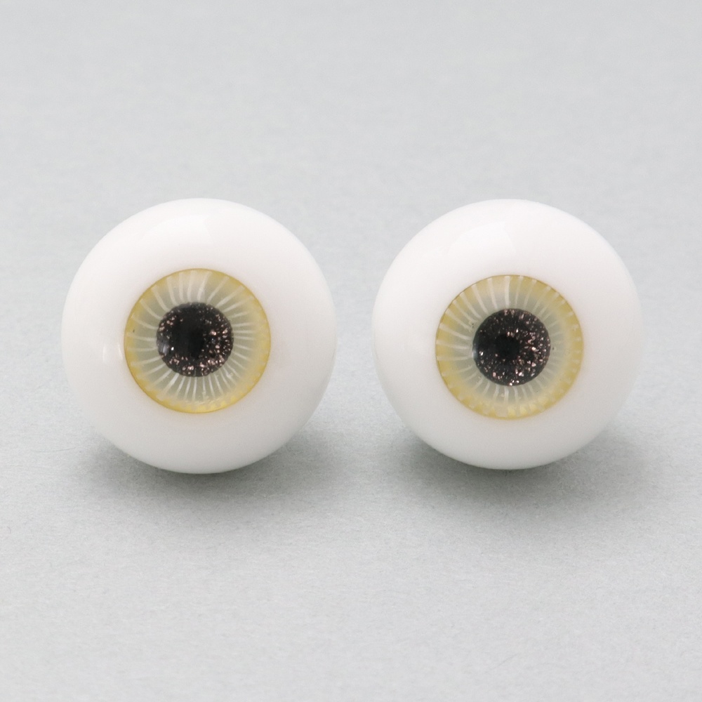 ドール用グラスアイ【黒沙L-3】14mm◆ハイマウンテン型◆新品◆送料込み