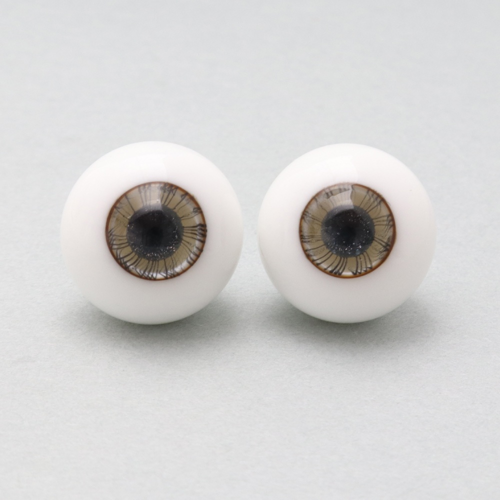 ドール用グラスアイ【黒沙L-12】14mm◆ハイマウンテン型◆新品◆送料込み