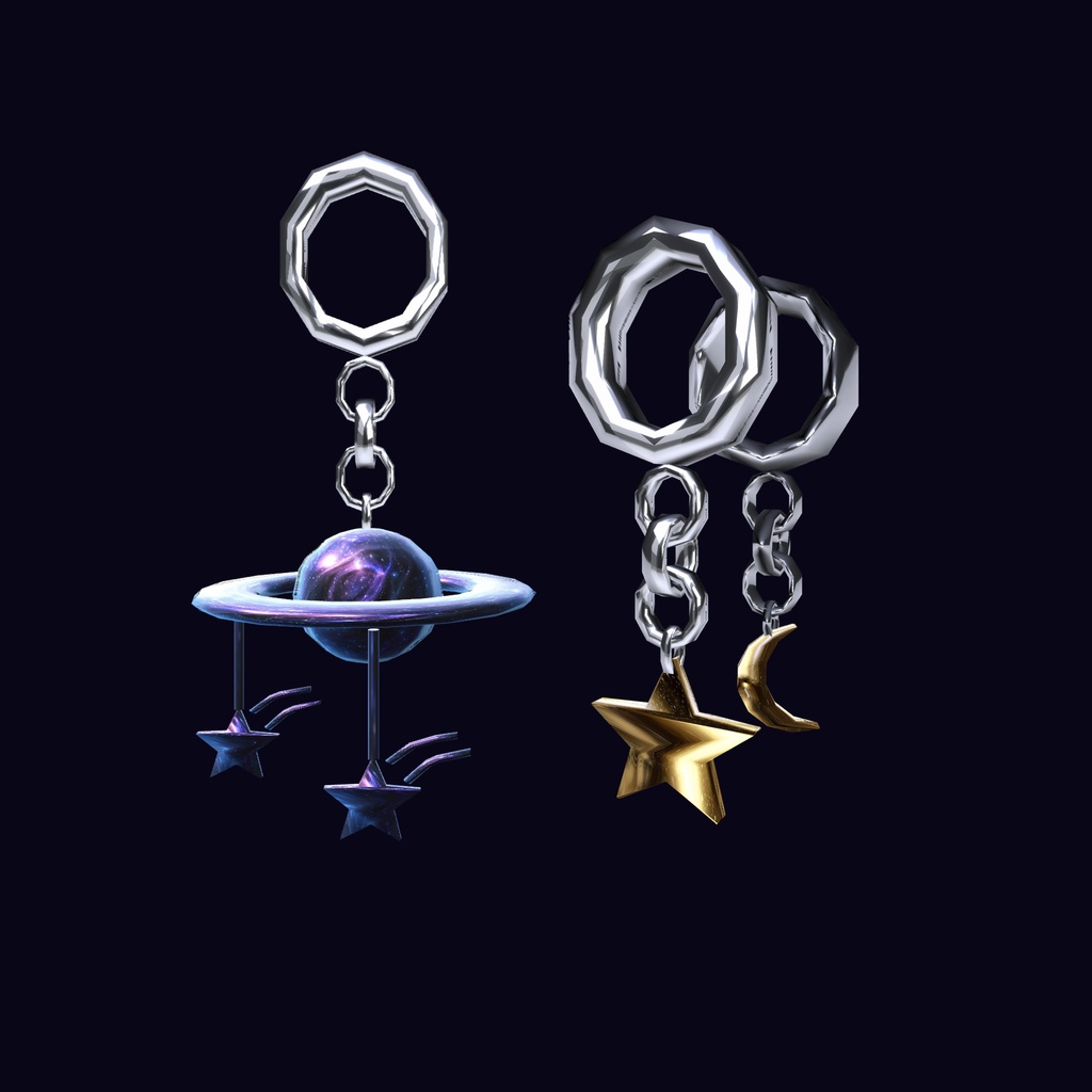【複数アバター対応】Space Earrings
