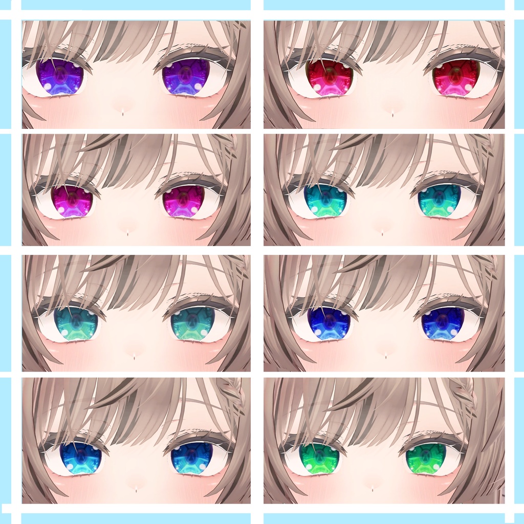 【21アバター対応】Neon core eye texture