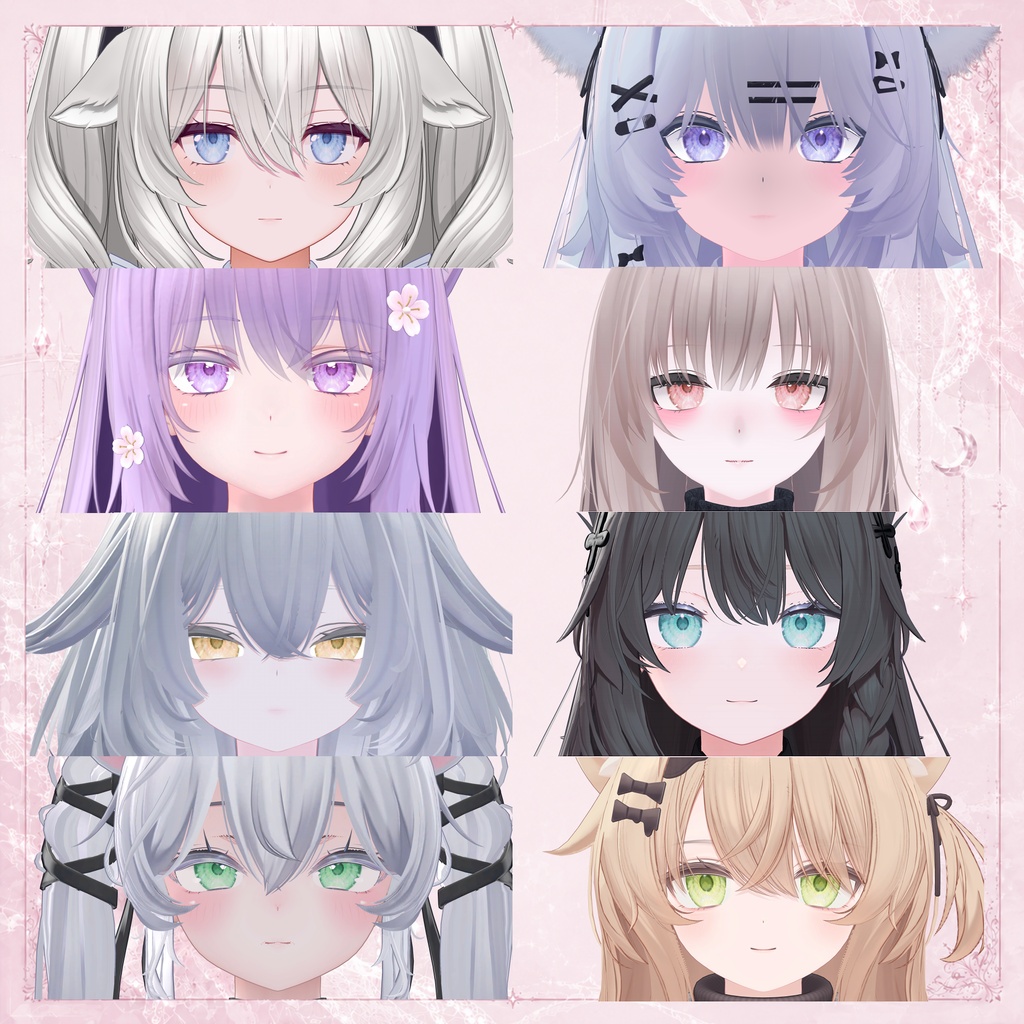 【20アバター】白宵 -Hakuyoi- EyeTexture【8Colors】