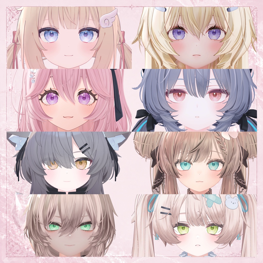 【20アバター】白宵 -Hakuyoi- EyeTexture【8Colors】