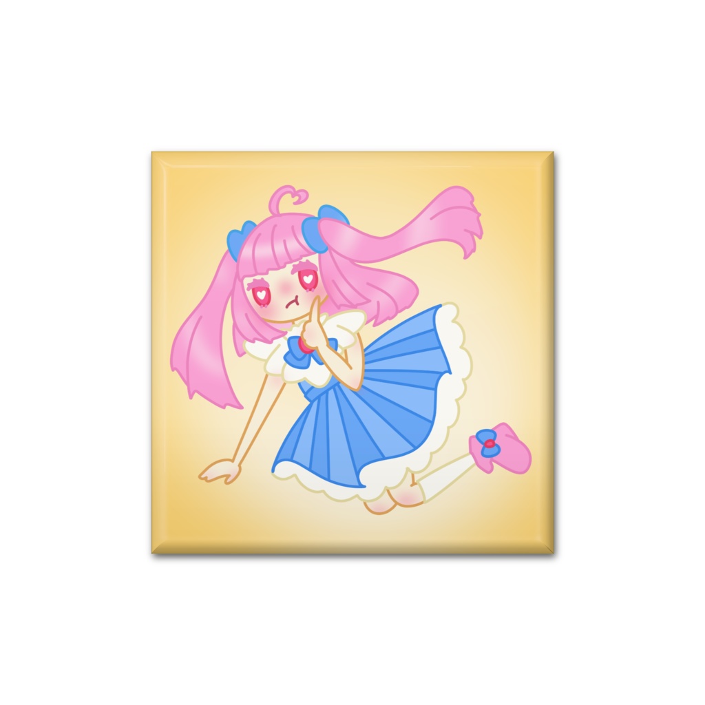 スクエア缶バッジ 甘くて可愛い恋心