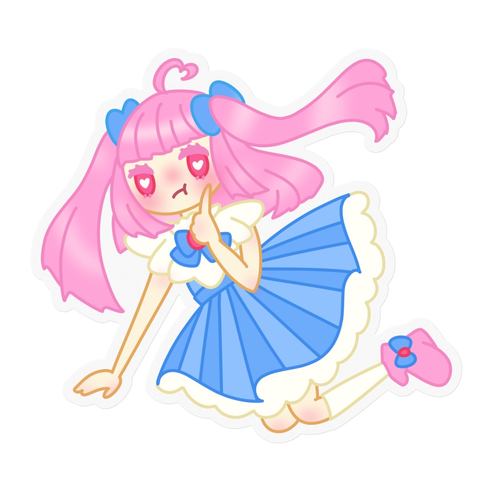 防水クリアステッカー 甘くて可愛い恋心